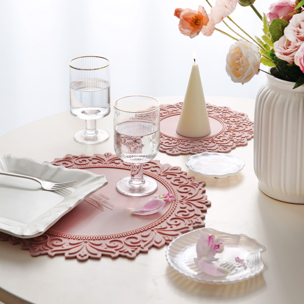 벨류세라믹 아멜리아 실리콘 식탁매트 테이블매트 플레이트 35cm