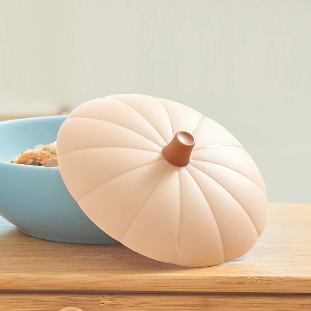 마미스테이블[호박뚜껑 12cm] 최상급 식품등급 실리콘 뚜껑 덮개 전자렌지 용기 제품 이미지