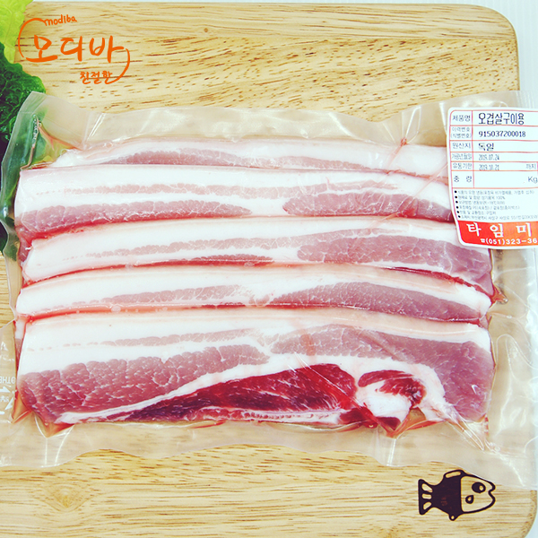 돼지고기 삼겹살 구이용 대패삼겹 찌개용 돼지고기 수육용 통삼겸 300g - 상세 이미지 3