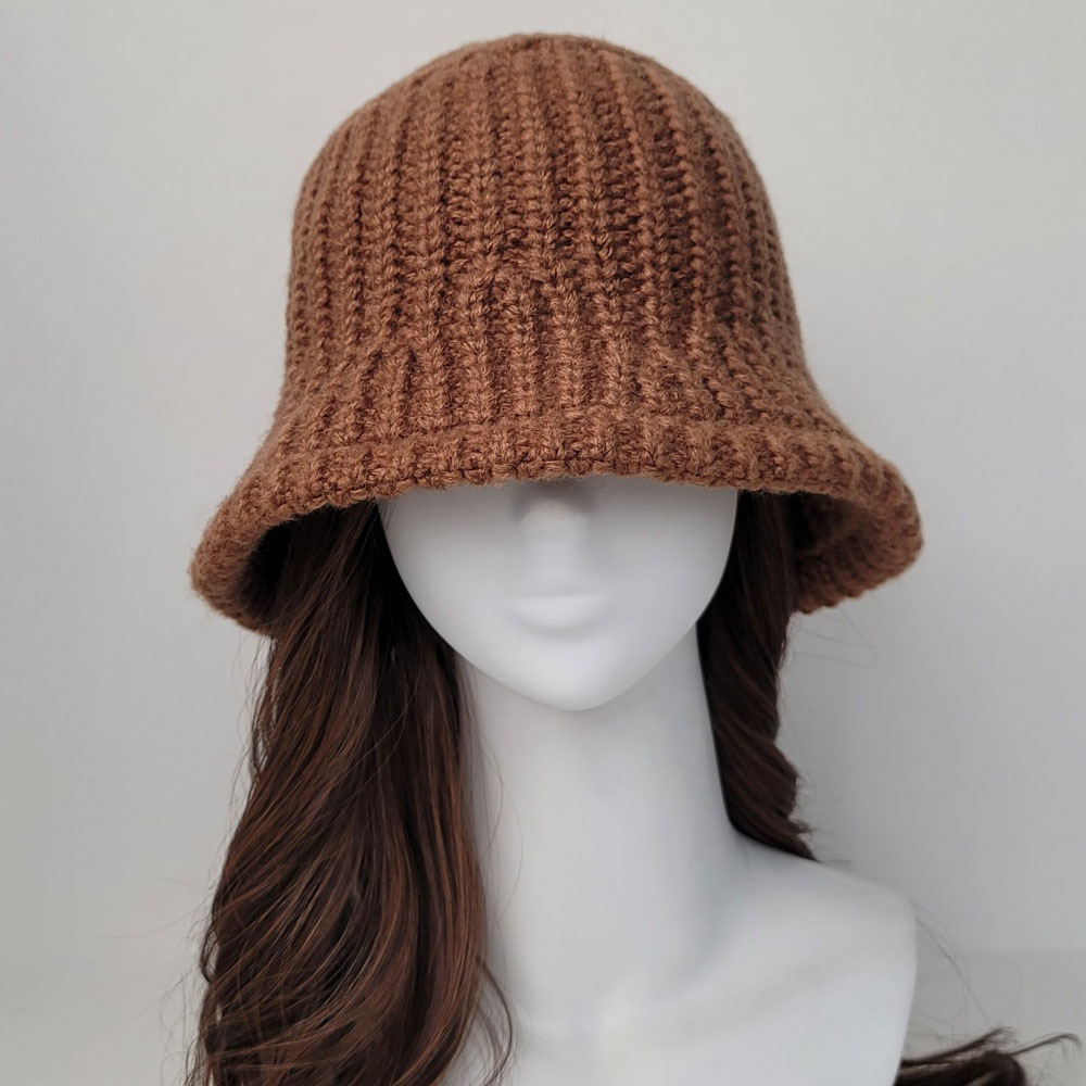 여성 니트모자 겨울 뜨개 동백이 털 산책 남자 여자 대두 벙거지 모자 버킷햇