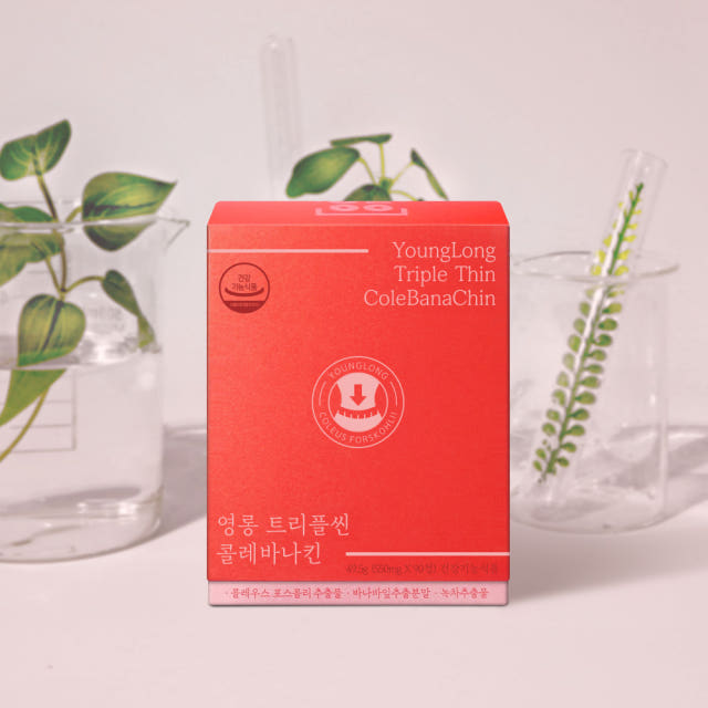 영롱 트리플씬 콜레바나킨 바나바잎 코로솔산 약 1개월분 소각제