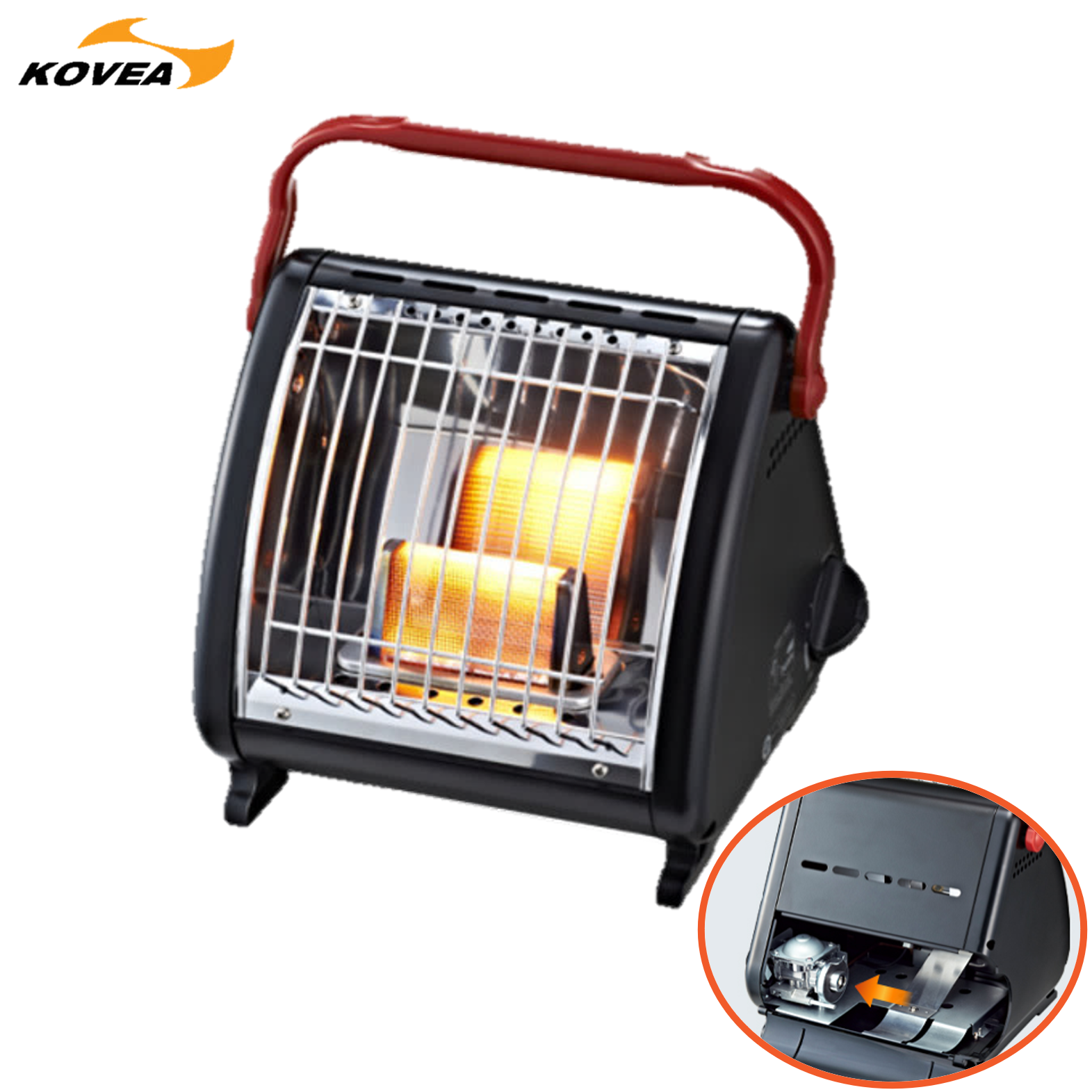 코베아 파워센스 블랙 히터 휴대용 부탄 가스 난로