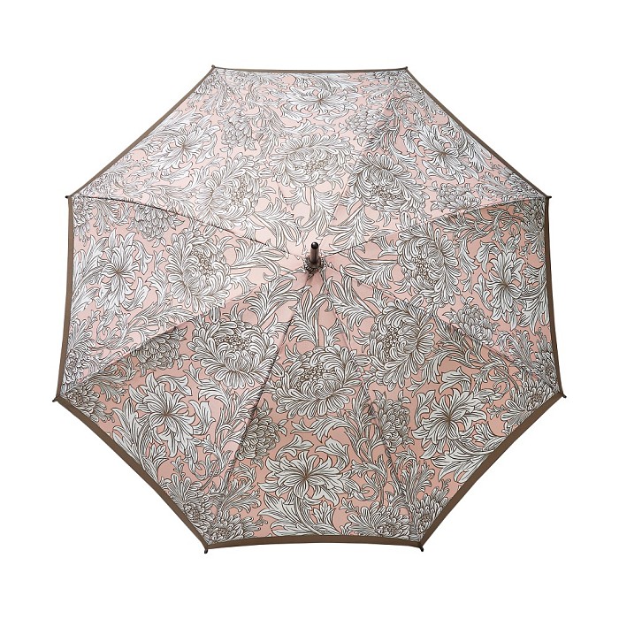 펄튼 Morris & Co Kensington-2 Cochineal Pink Chrysanthemum 여성 수동 장우산 - 메인 이미지