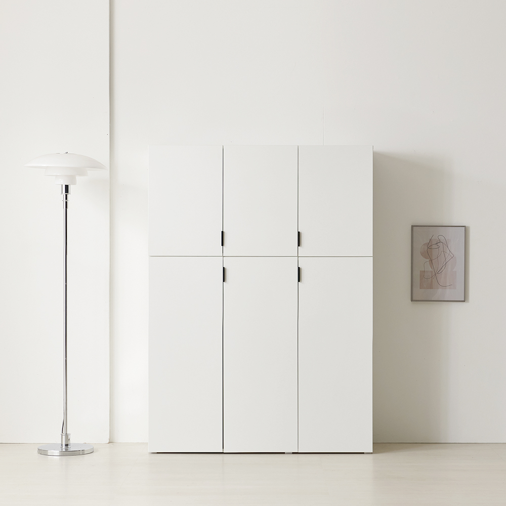 높은 다용도 베란다 수납장 거실 틈새 베란다장 옷 800 400 1200, 3단, 화이트