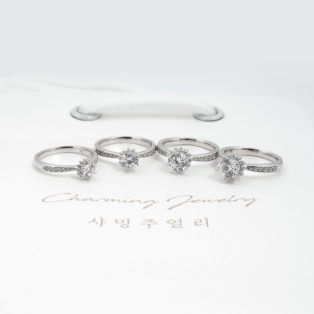 다이아 반지 3부 5부 천연 현대 우신 페리도트 프러포즈 결혼 기념일 생신 선물 - 상세 이미지 2