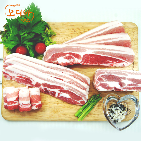 돼지고기 삼겹살 구이용 대패삼겹 찌개용 돼지고기 수육용 통삼겸 300g - 메인 이미지