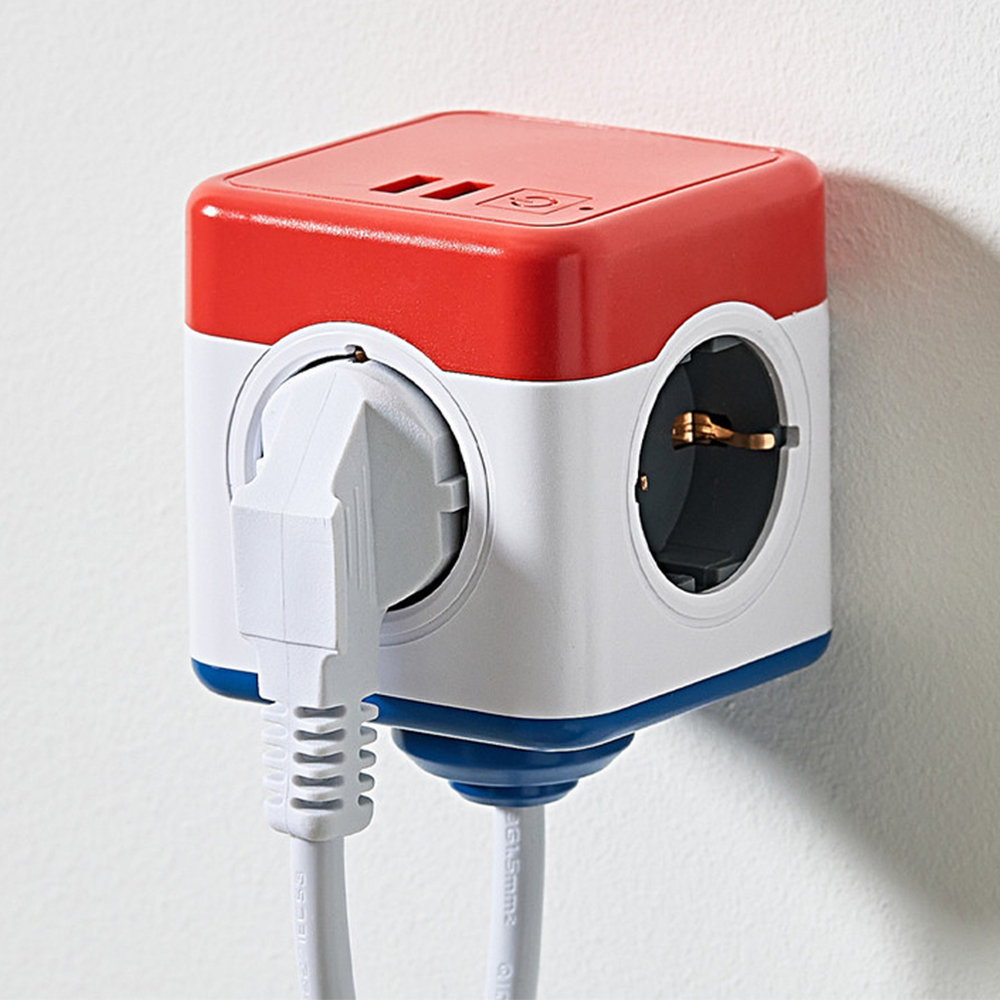 고용량 멀티탭 큐브 4000W USB 디자인 콘센트 5구 - 상세 이미지 2