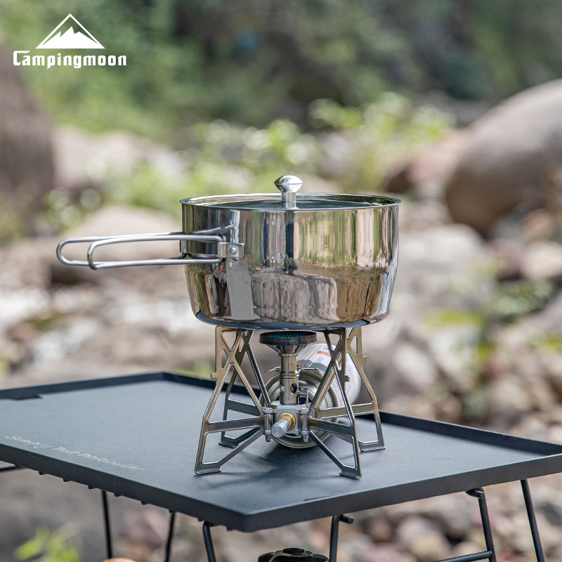 캠핑문 통3중 스테인리스 인덕션 냄비 코펠 18cm 2L CC-18