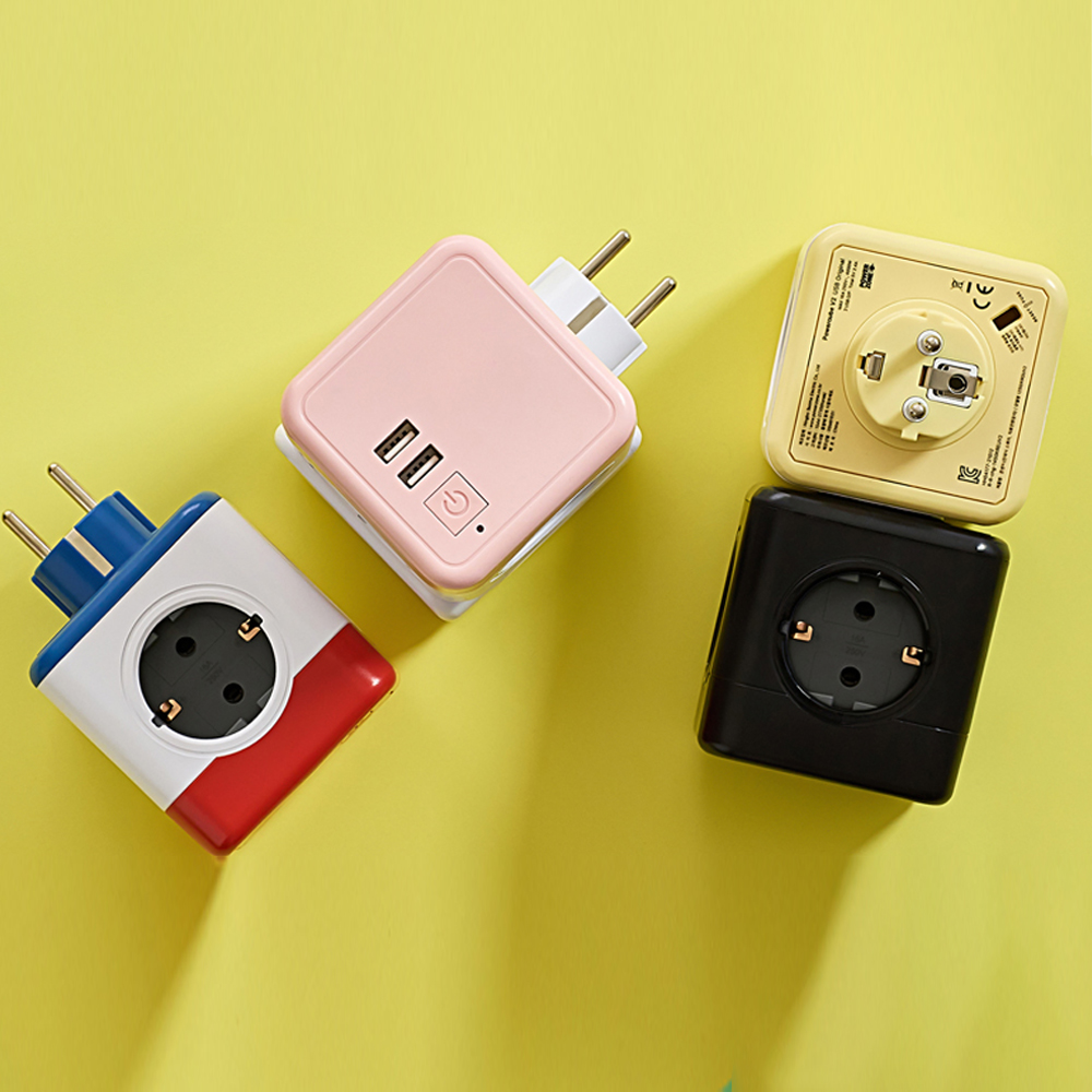 고용량 멀티탭 큐브 4000W USB 디자인 콘센트 5구 - 상세 이미지 3