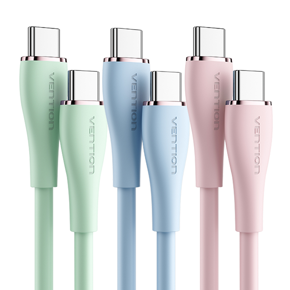 벤션 소프트 실리콘 100W PD C to C타입 고속충전케이블 TAW 그린, 1개, 1m - 상품 이미지