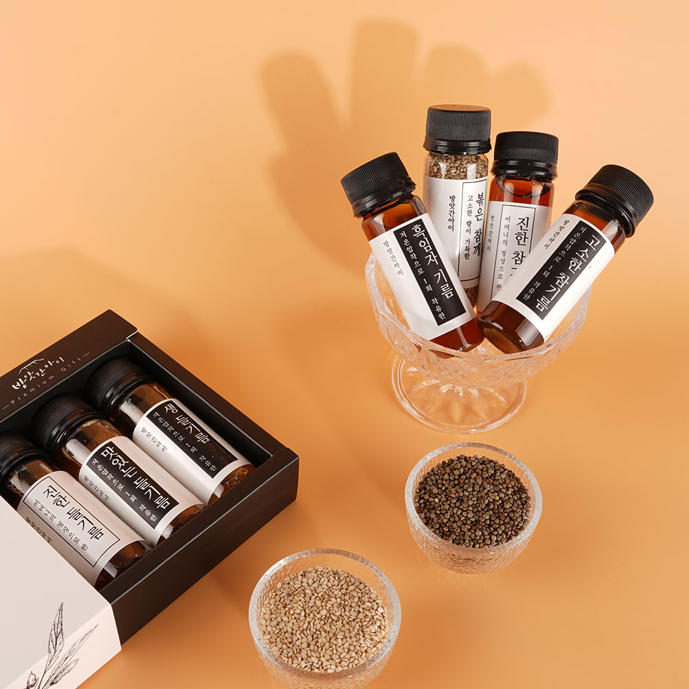 좋은깨로짜는 방앗간아이60ml 캡슐참기름8종 선물세트 캠핑용 집들이선물 답례품 여행용 - 상세 이미지 5