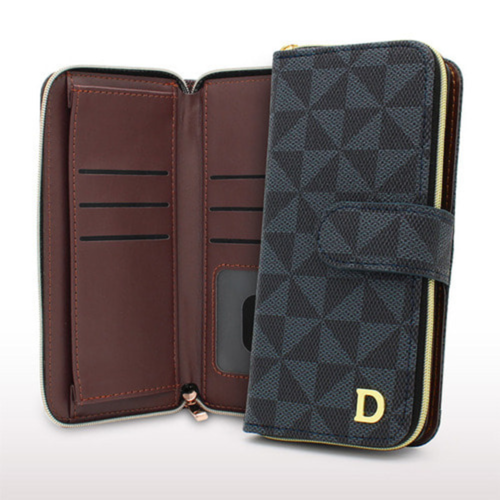 엔틱 지퍼형 다이어리 카드 지갑 케이스 네이비, 갤럭시S24 FE