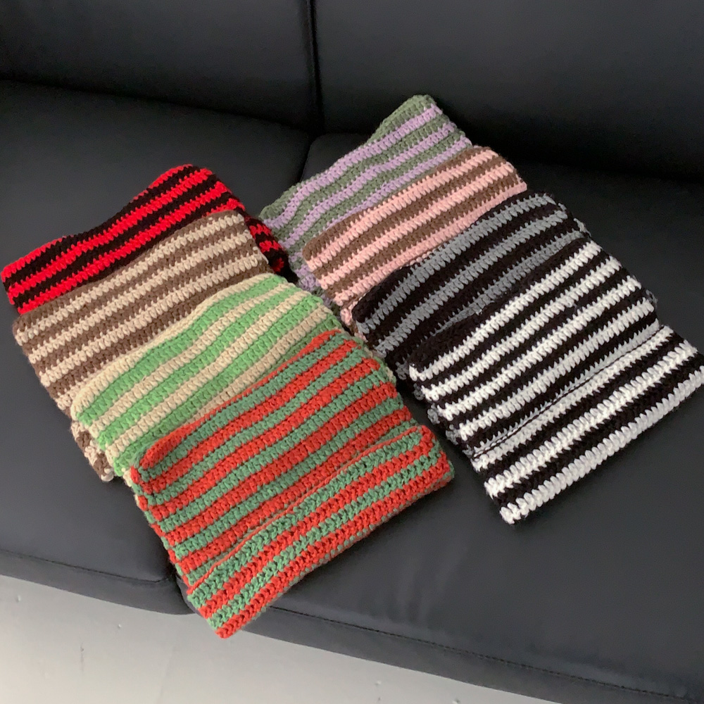 [틱톡유행/팬싸템] 배디 캣츠 스트라이프 줄무늬 니트 고양이귀 비니 모자 8color 상세 이미지 5