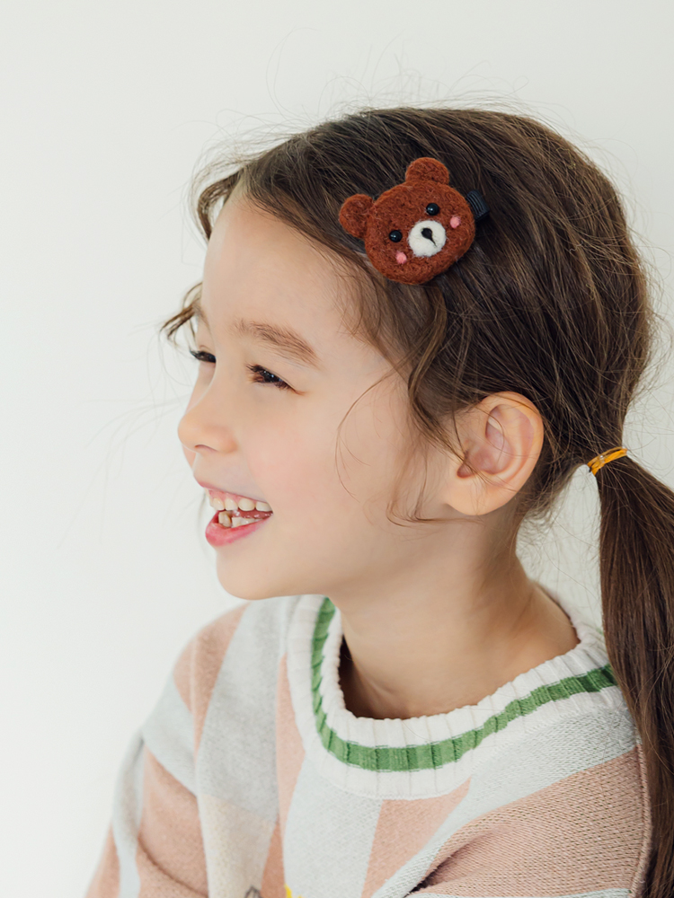 호카 펠트 집게핀 유아헤어핀