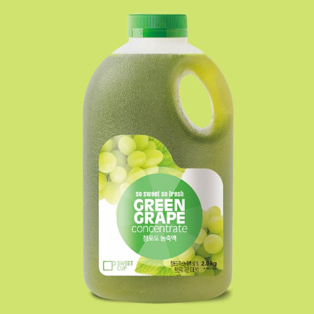 스위트컵 청포도에이드 농축에이드 2kg 카페음료베이스 청포도농축액