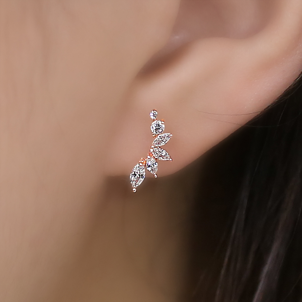 14K금침귀걸이 14케이 18K 여자 명품 데일리 귀고리 눈꽃 금 침 귀걸이 - 상품 이미지