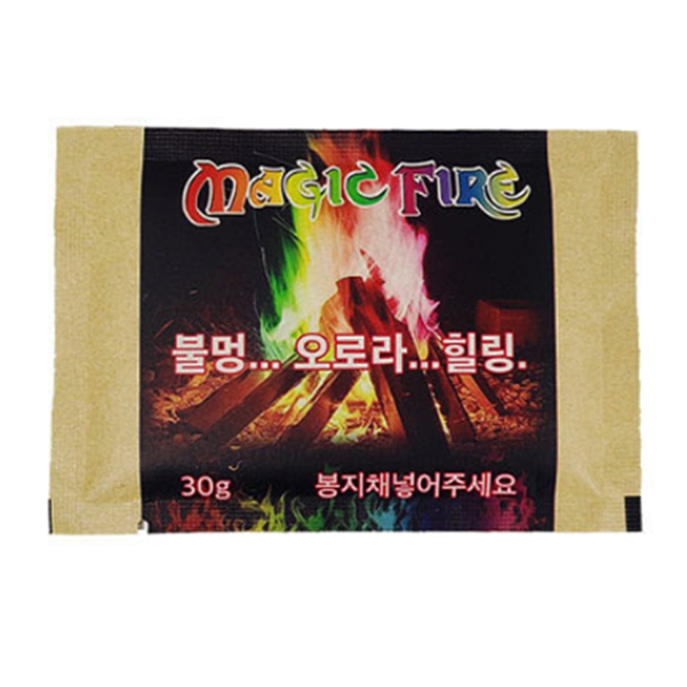 감성캠핑 모닥불가루 불꽃첨가제 무지개빛오로라 연출 30g