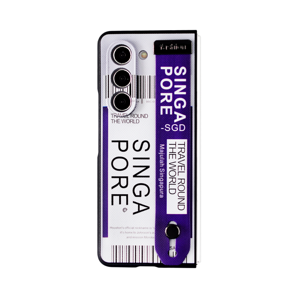 갤럭시 폴드4 보라 보딩패스 스트랩겸용 거치대 케이스