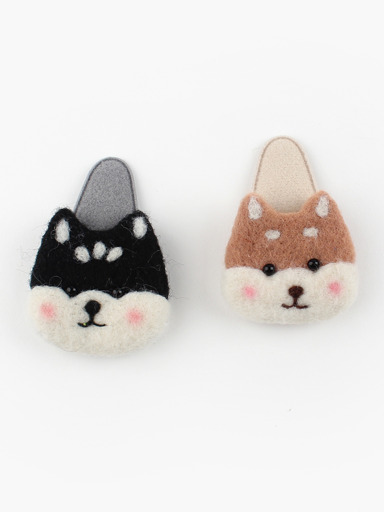 멍멍 펠트 똑딱핀 유아헤어핀 - 상세 이미지 2