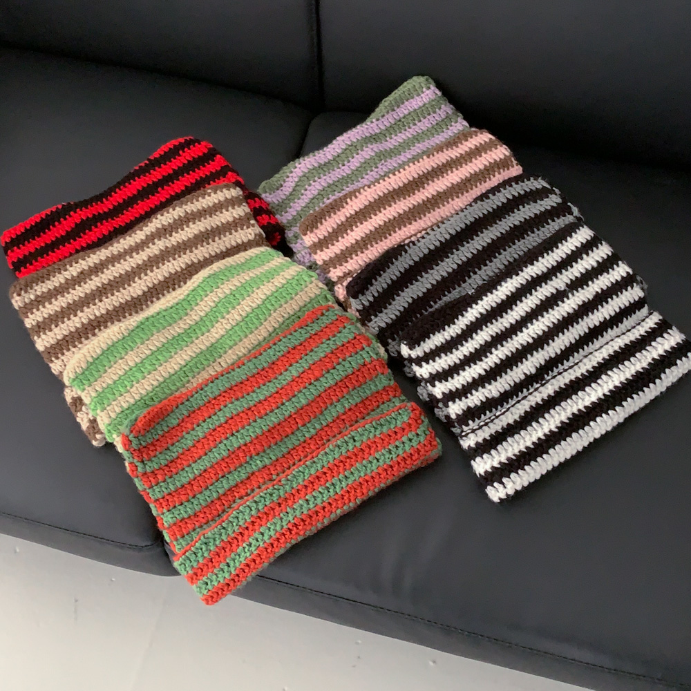 [틱톡유행/팬싸템] 배디 캣츠 스트라이프 줄무늬 니트 고양이귀 비니 모자 8color 상세 이미지 6