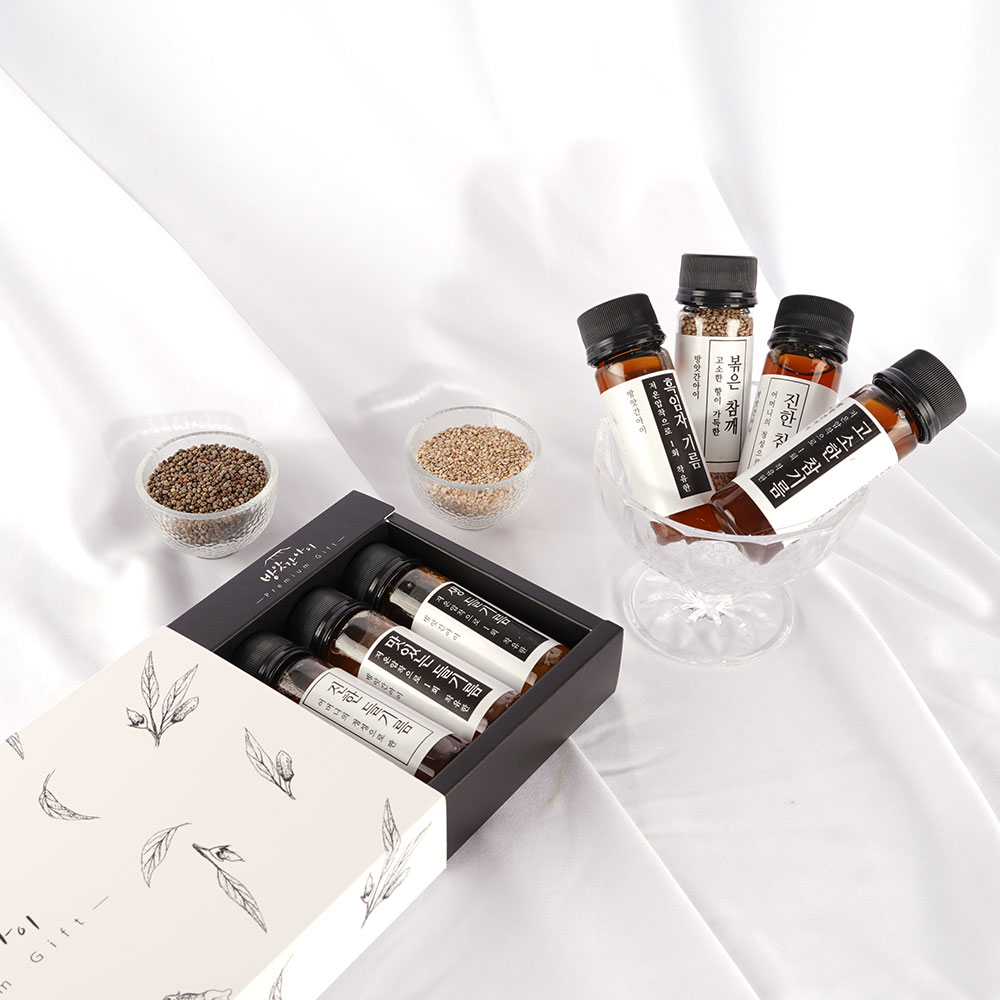 좋은깨로짜는 방앗간아이60ml 캡슐참기름8종 선물세트 캠핑용 집들이선물 답례품 여행용 - 상세 이미지 3