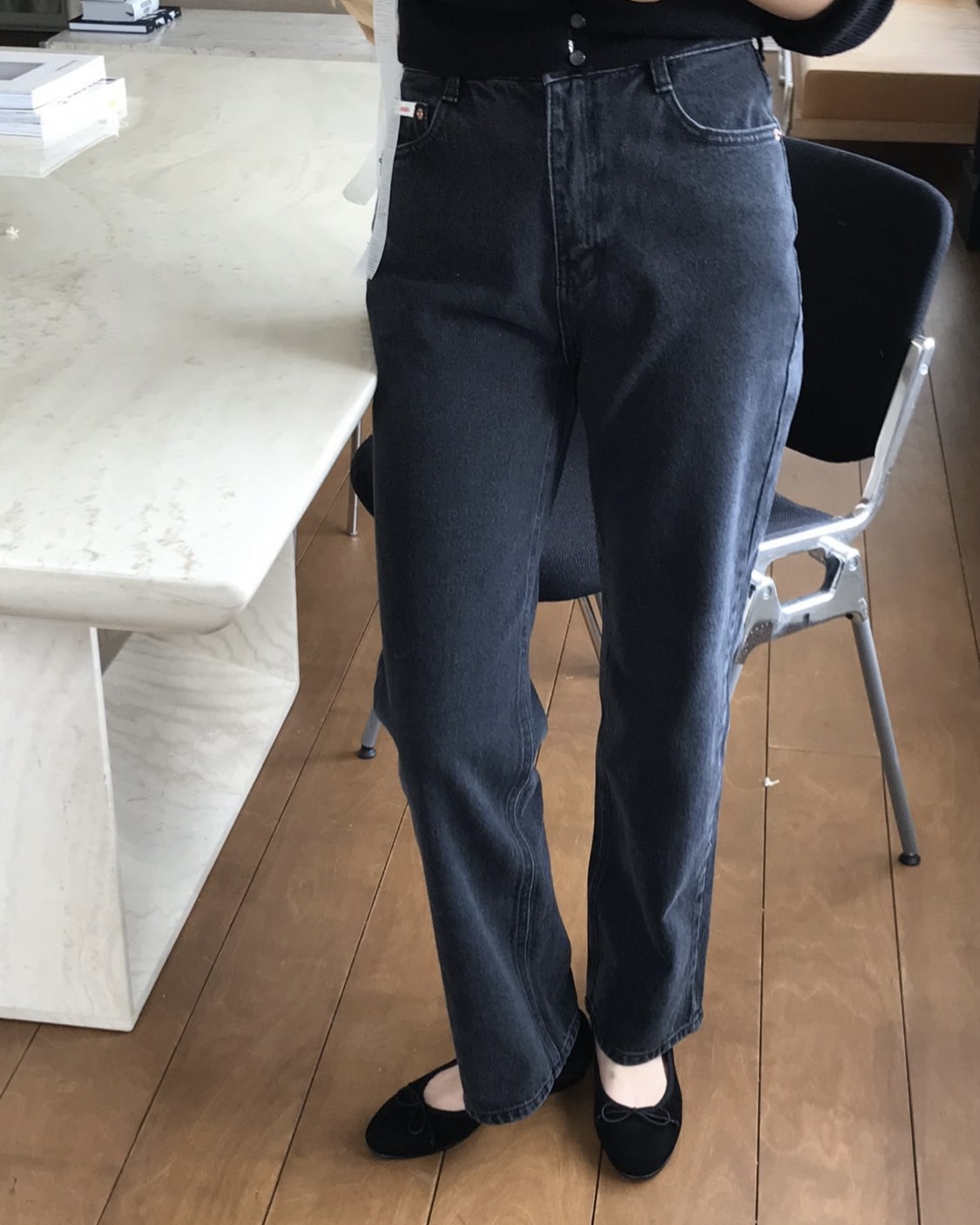 [일부당일] Founders 파운더스 마운틴 데님 일자핏 하이웨스트 진 (진청/그레이) 이미지 2