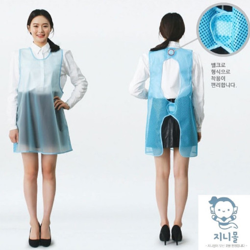 식당 주방 업소용 우레탄 양면 방수 앞치마 pu 목형 백색 중