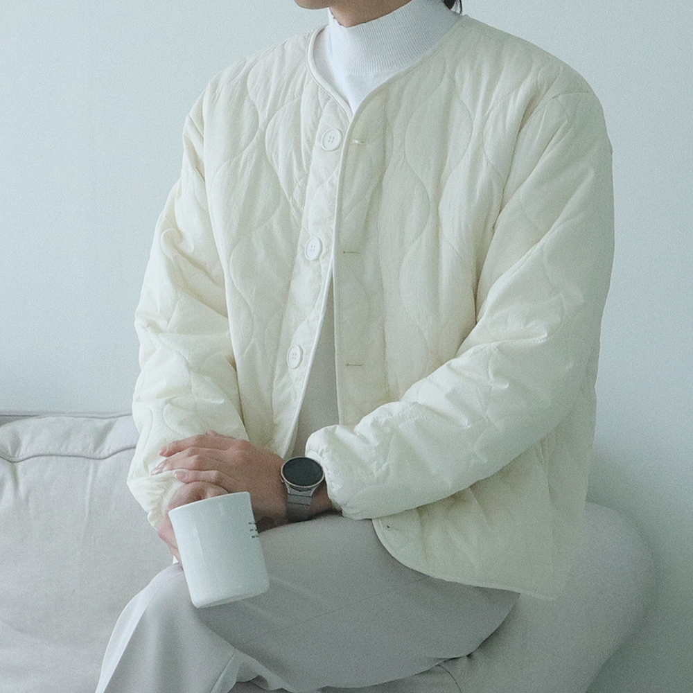 남자경량패딩 남성깔깔이 오버핏 퀄팅자켓 남자숏패딩 - 상세 이미지 3