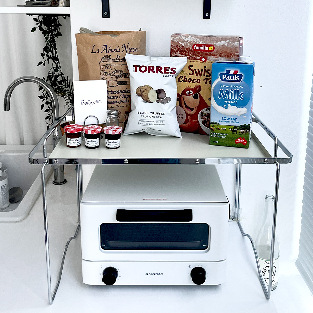 미드센츄리 전자레인지 선반 중형 1단 전자레인지 에어프라이어 밥솥 수납장 렌지대