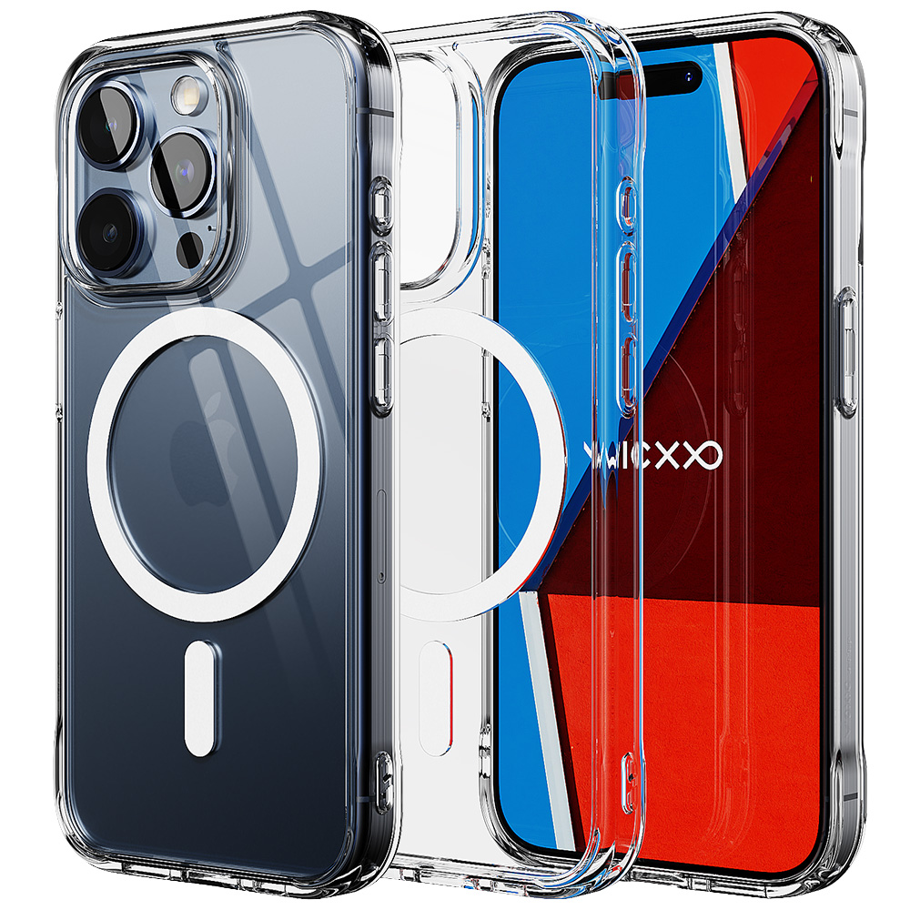 빅쏘 하드 범퍼 맥세이프 케이스 투명, 아이폰15 프로 맥스