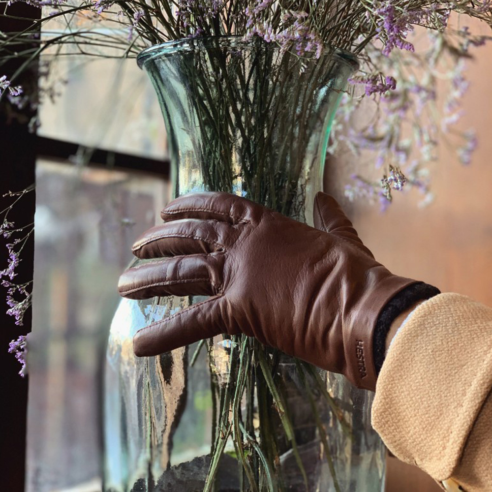 헤스트라 메간 헤어쉽 양가죽 체스트넛 14490 760- 여자 여성 겨울 가죽 장갑