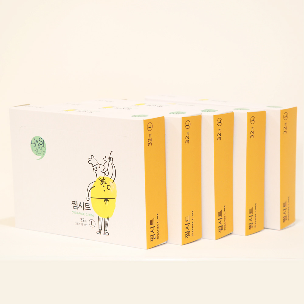 찜시트 대형 32매X5팩 찜기받침대 찜기판 찜기깔개 찜판 찜망 면보 - 메인 이미지