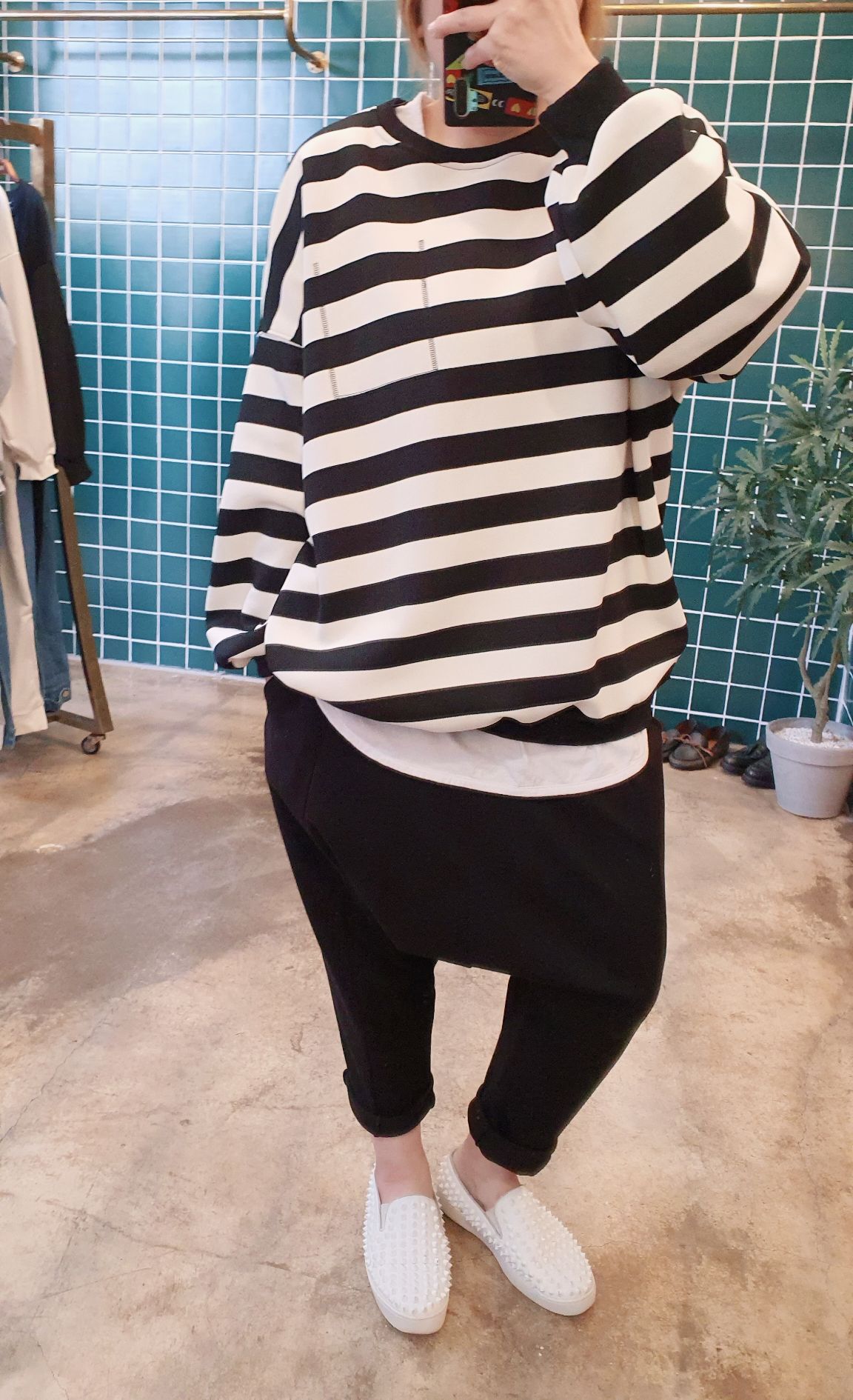 남여공용 가을 면 배기바지 이미지 2