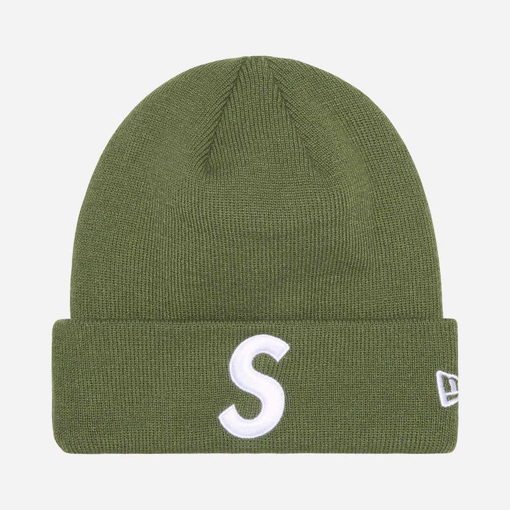 슈프림 뉴에라 S 로고 비니 FW23BN42-OLIVE - 상품 이미지