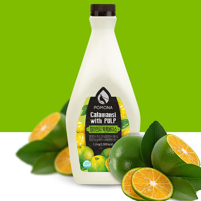 포모나 톡톡베이스 깔라만시에이드 1.2kg 카페음료베이스+행주지원