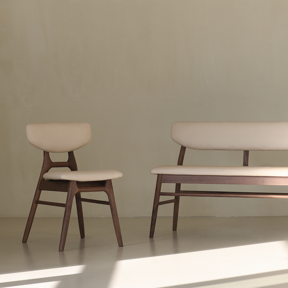 라미에스 오스비 월넛 호두나무 포세린 세라믹 식탁세트 4인용 1400 의자2 벤치