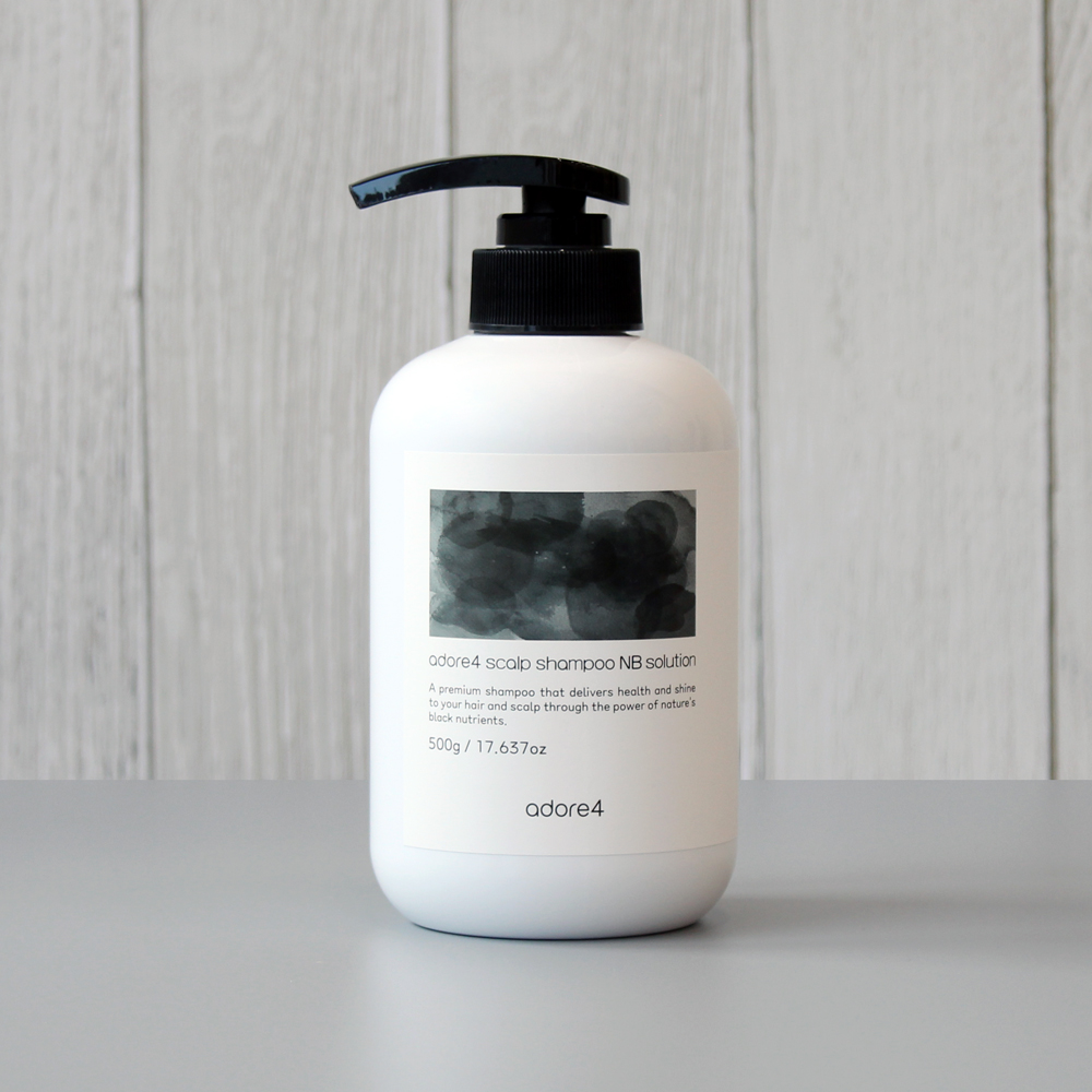 어도어포 NB솔루션 두피샴푸 흑삼 흑곡 블랙 샴푸 약산성 자연유래 500g