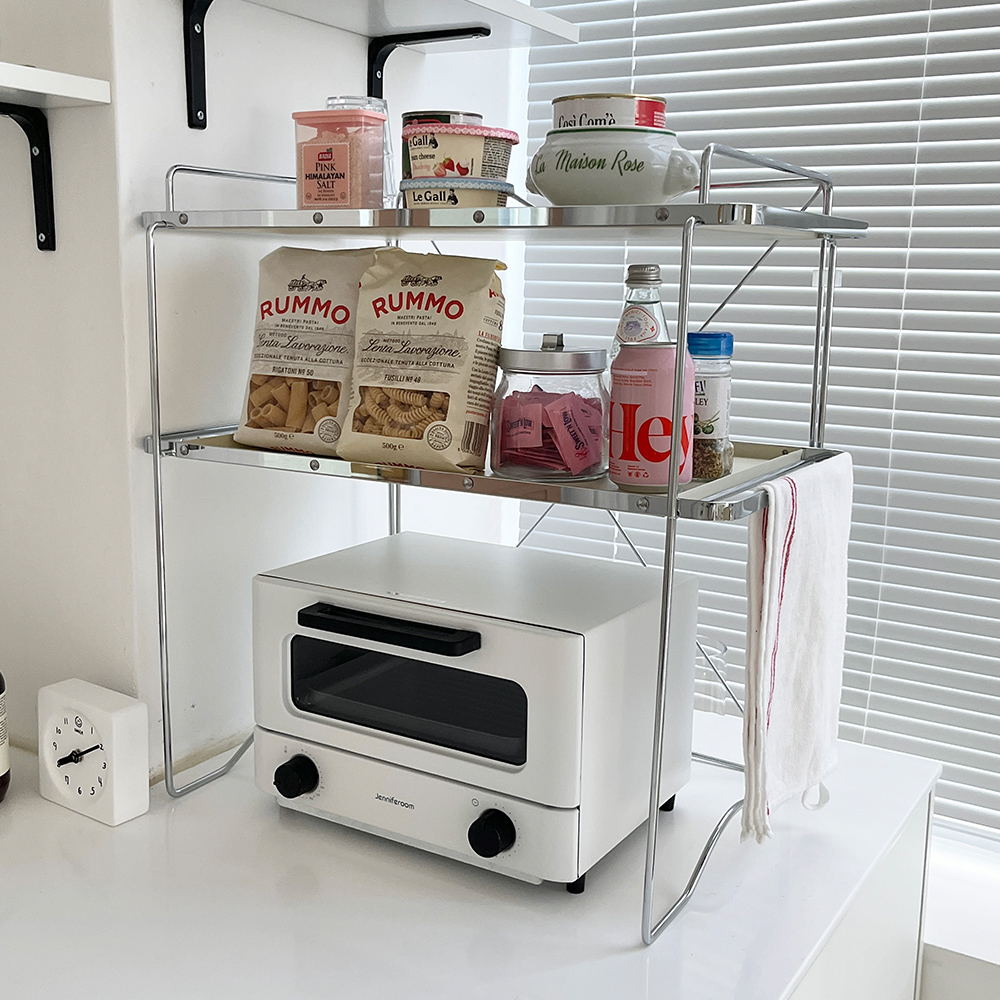 미드센츄리 전자레인지 선반 중형 1단 전자레인지 에어프라이어 밥솥 수납장 렌지대