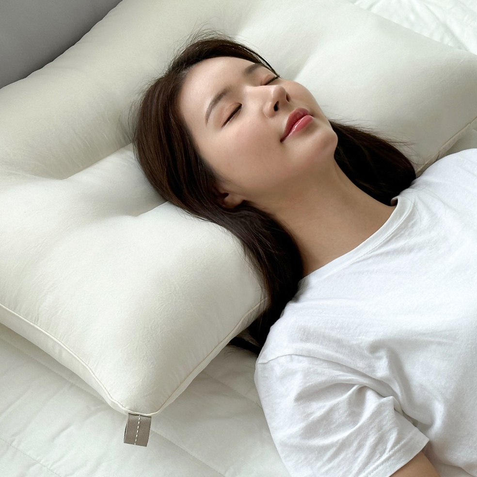 집앤콕 경추베개 목디스크 일자목 거북목 베개 40x60 딥네이비