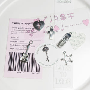 키링부자재 키링만들기 악세사리 부자재 레트로 실버 펜던트 별 십자가 기타... 솔직 후기 | 실사용자 리뷰 분석 - 상품 이미지 1