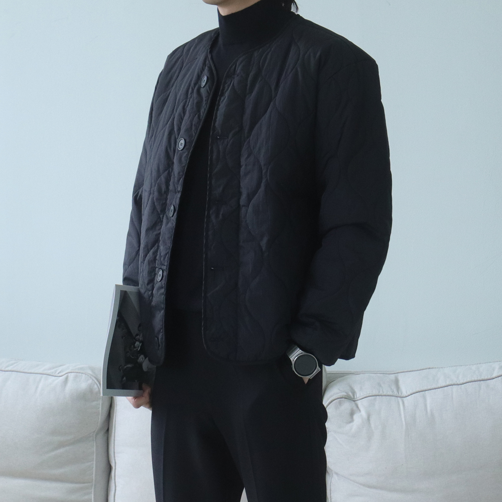 남자경량패딩 남성깔깔이 오버핏 퀄팅자켓 남자숏패딩 - 상세 이미지 2