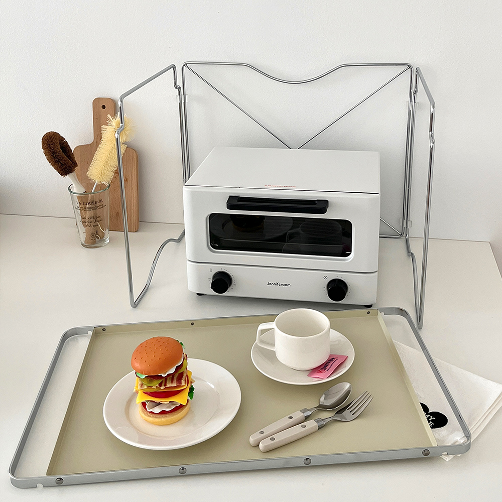 미드센츄리 전자레인지 선반 중형 1단 전자레인지 에어프라이어 밥솥 수납장 렌지대