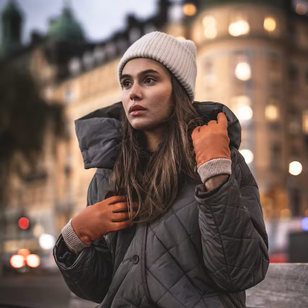 헤스트라 이던 코르크 10370 710- 여자 여성 겨울 사슴 가죽 장갑