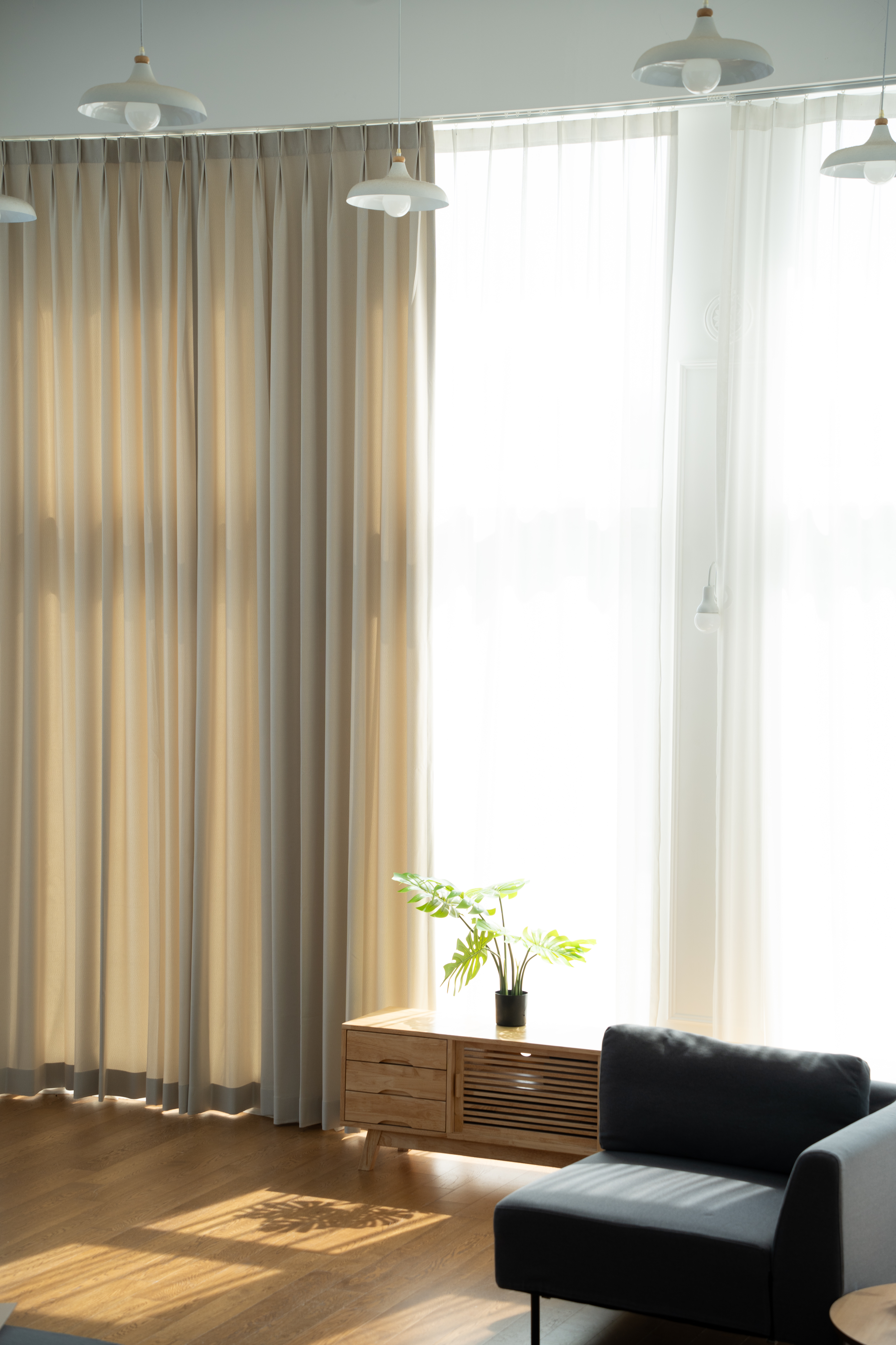 데일리 나비주름 형상기억 암막커튼 높이 250 cm 아이보리 베이지 그레이 딥그린