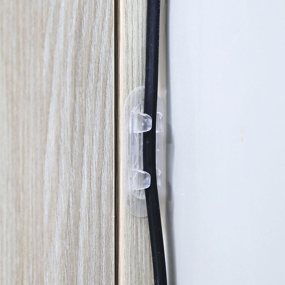 전선 정리 고정 클립 투명 10P