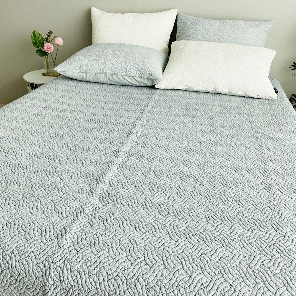 호주산 프리미엄 양모 여름 이불 겸 스프레드 순면 누빔 침대패드