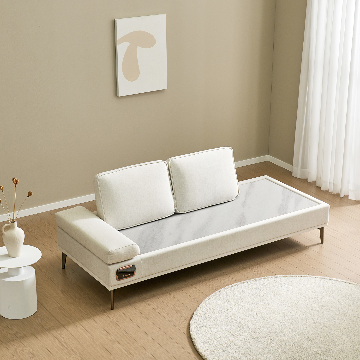 [모던평상형소파 최다판매] 가보건강침대 F베라SE 헤드레스트 밀양흙침대 수정석/세라믹스 돌침대