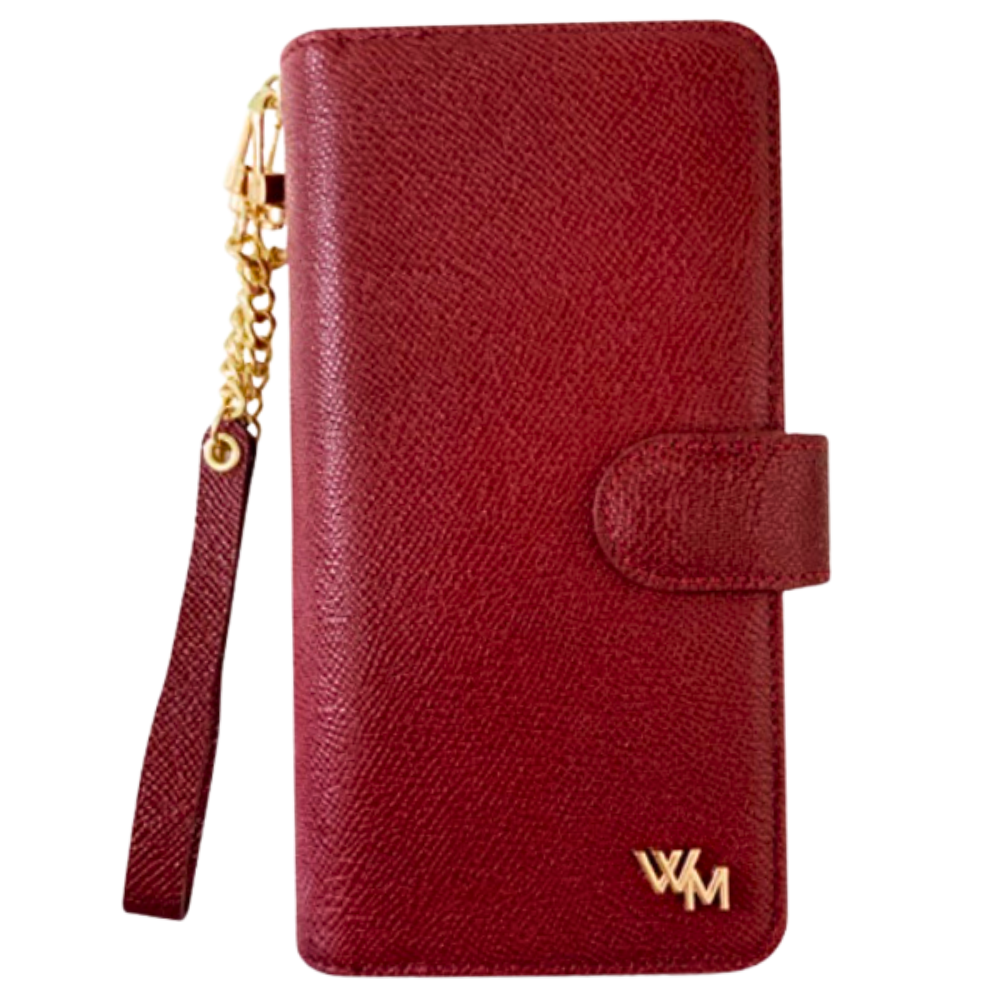 고엔 천연가죽 지퍼형 가죽 지갑 케이스 와인, 갤럭시Z 폴드7