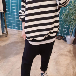 남여공용 절개 가을 면 배기바지 착용 후기 | 사이즈/핏 총정리 - 상품 이미지 3