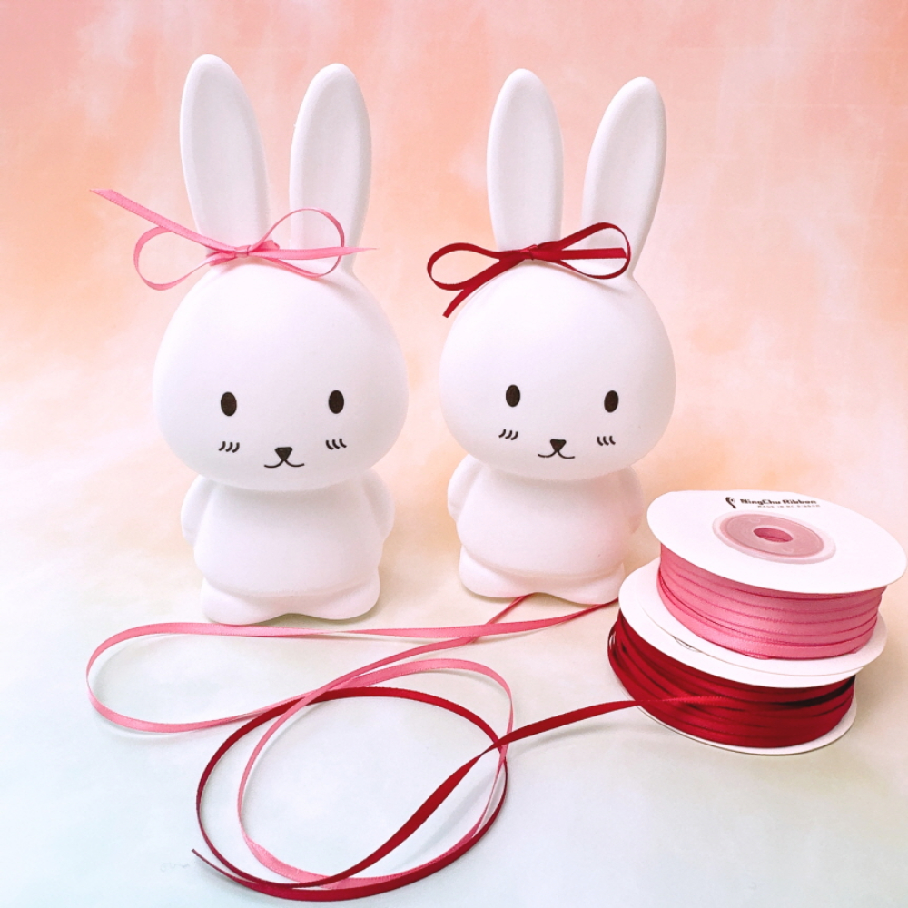 얇은 공단 리본 끈 3mm 45m 꽃 청첩장 선물 포장 리본 공예